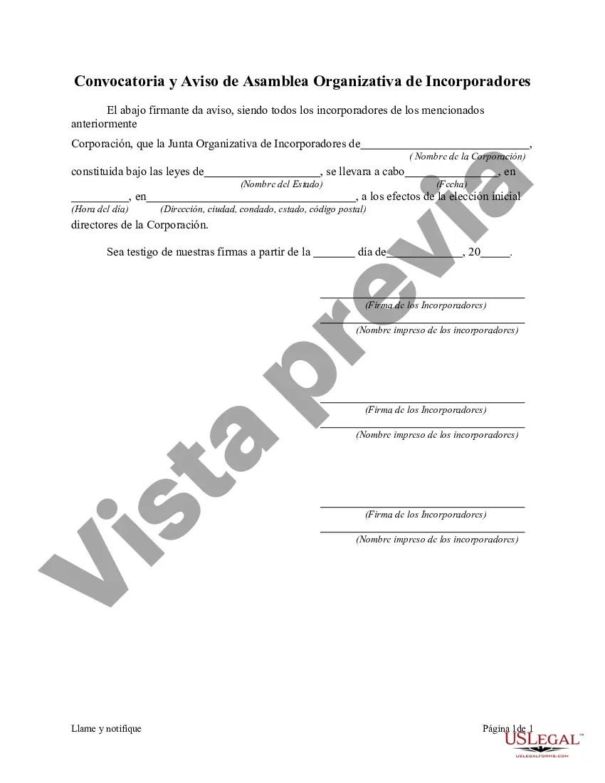 Preview Convocatoria y Aviso de Asamblea Organizativa de Incorporadores