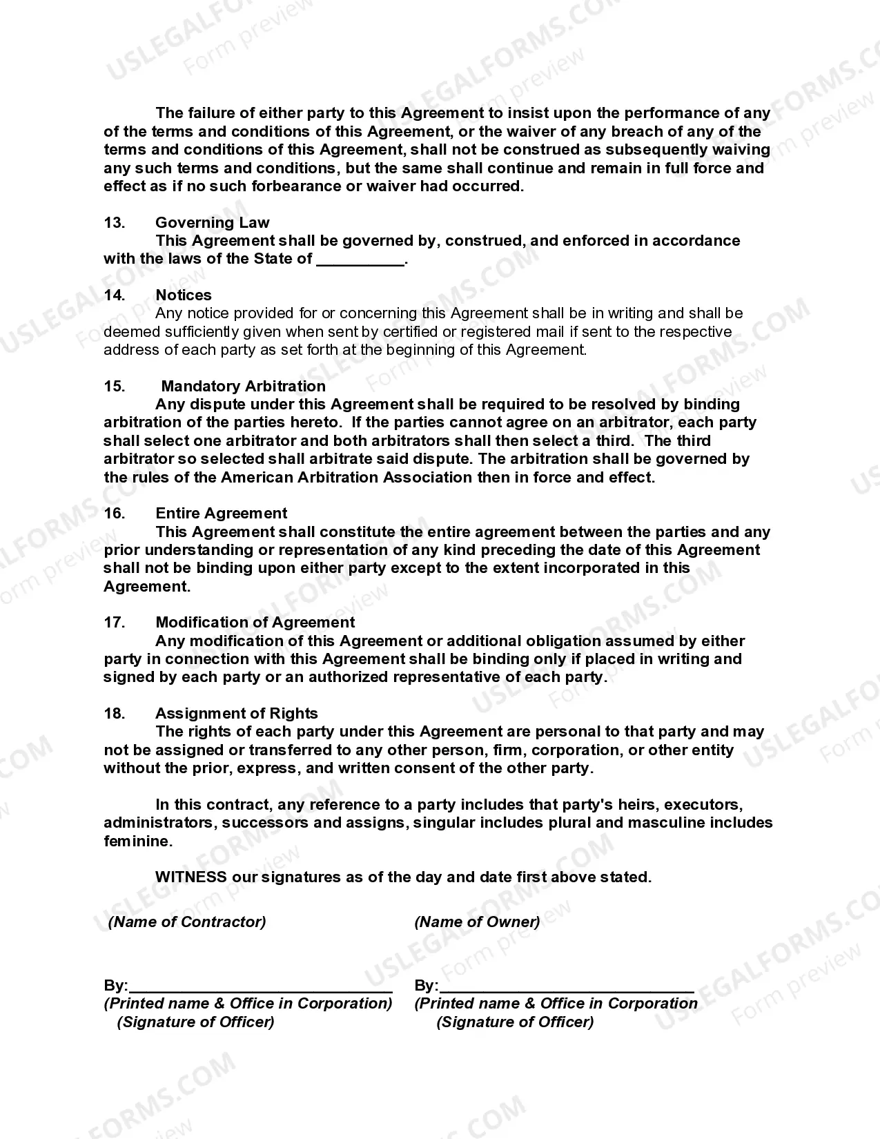 Preview Home and Commercial Carpet and Upholstery Cleaning Services Agreement