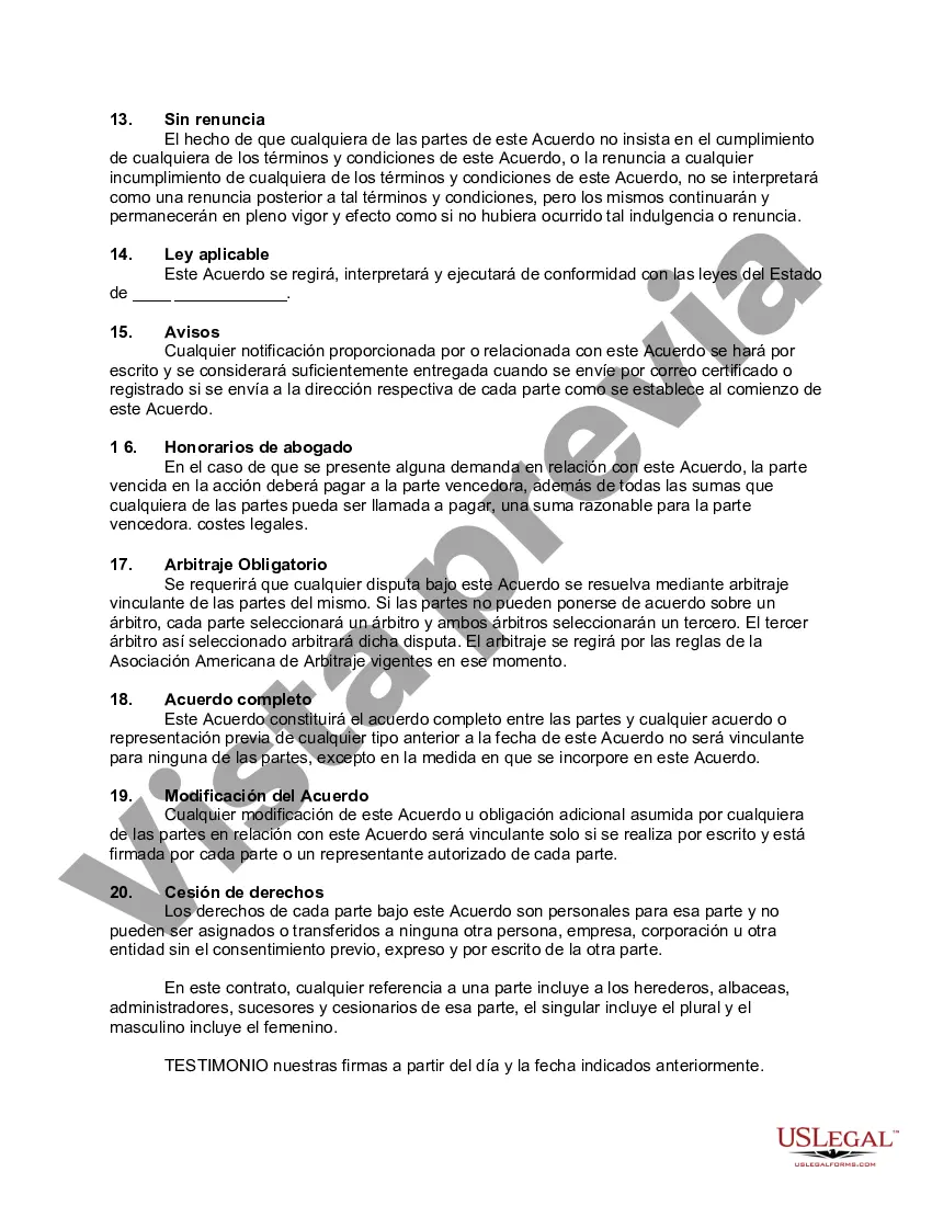 Preview Acuerdo para la Compra de una Propiedad de Tiempo Compartido con el Vendedor que Financia la Compra