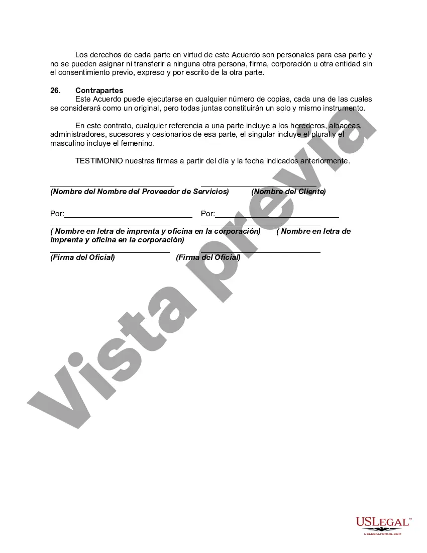 Preview Acuerdo de retención para servicios de asistente virtual