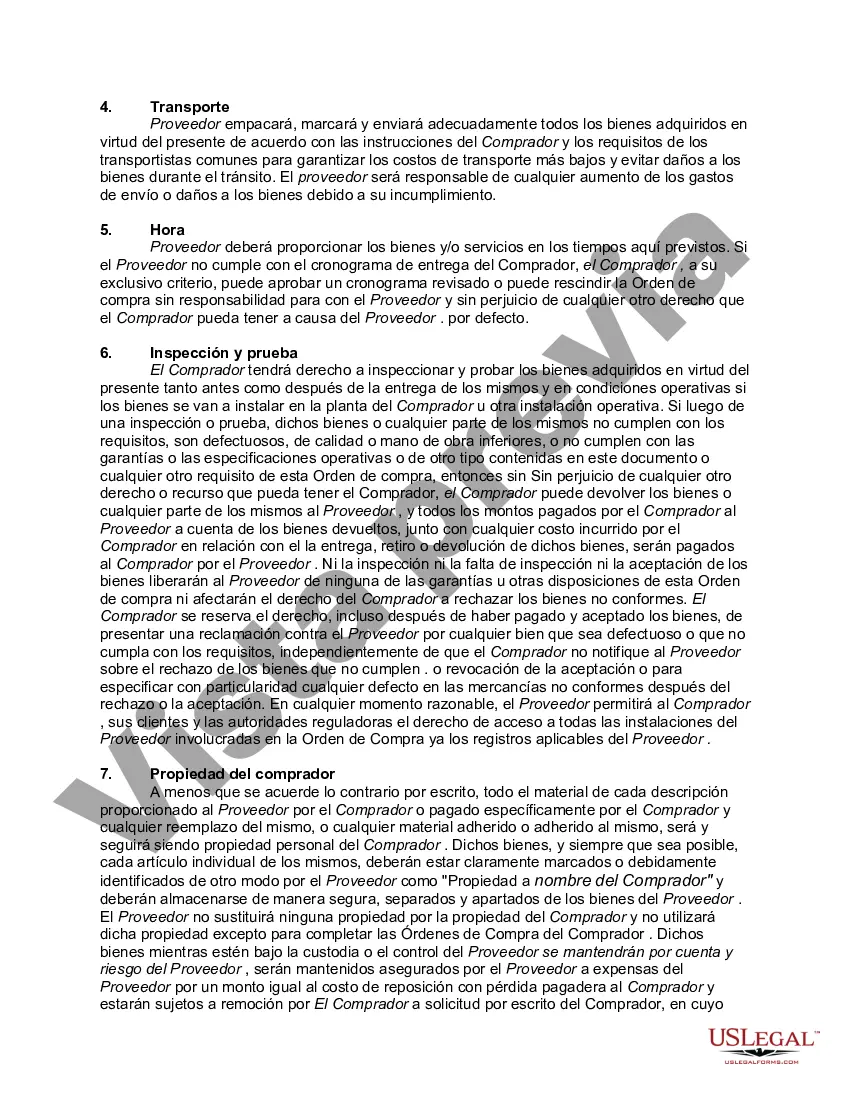 Preview Orden de Compra de Extrusiones de Aluminio