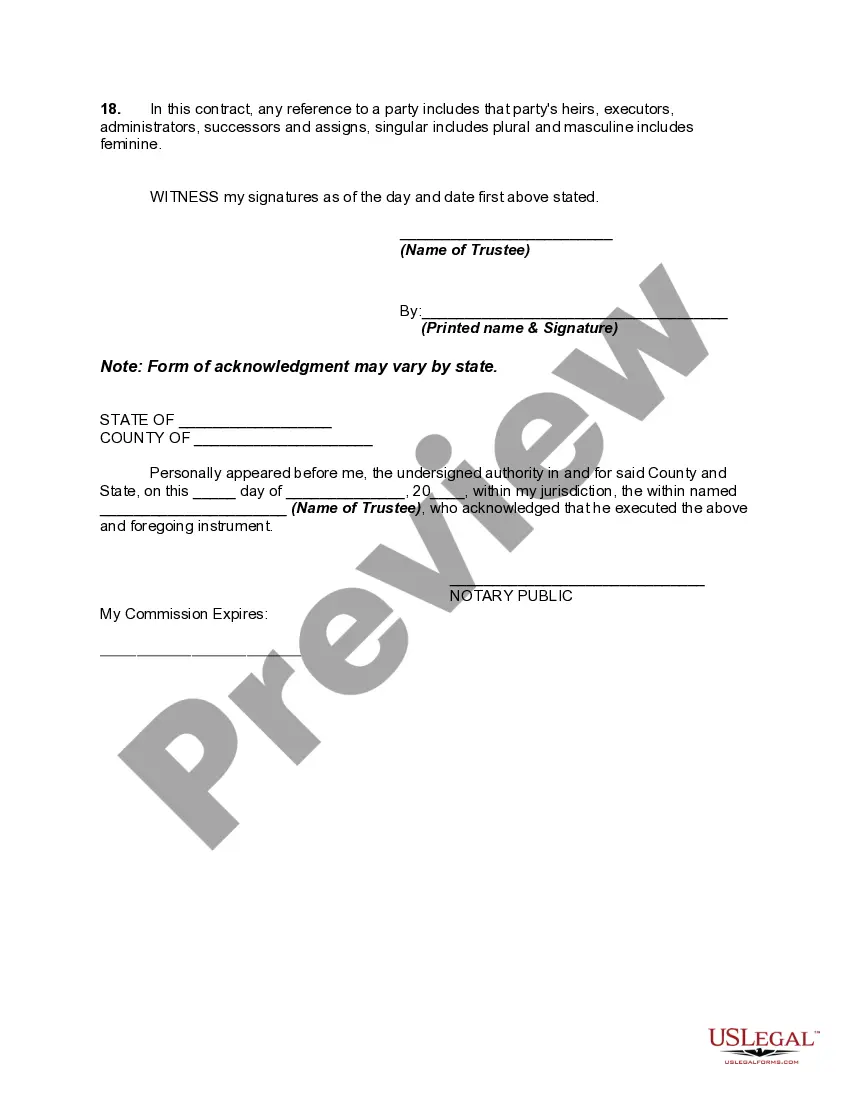Preview Agreement and Declaration of Real Estate Business Trust - Massachusetts Nominee Realty Trust - Trustees to Act only as Directed by Beneficiaries