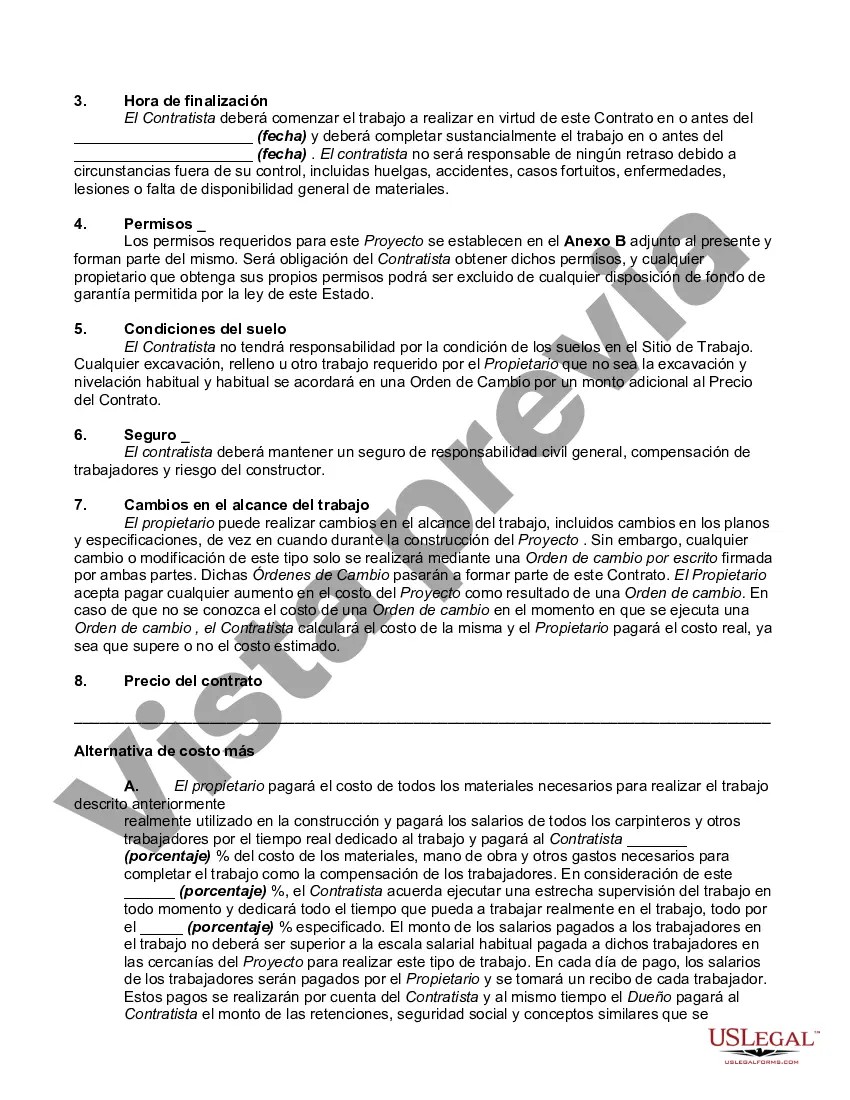 Preview Contrato de Construcción para Remodelación de Baños