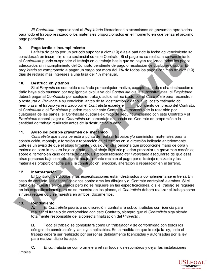 Preview Contrato de Construcción para Remodelación de Baños