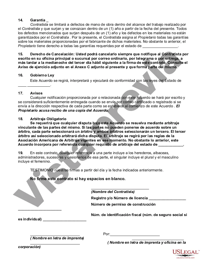 Preview Contrato de Construcción para Remodelación de Baños