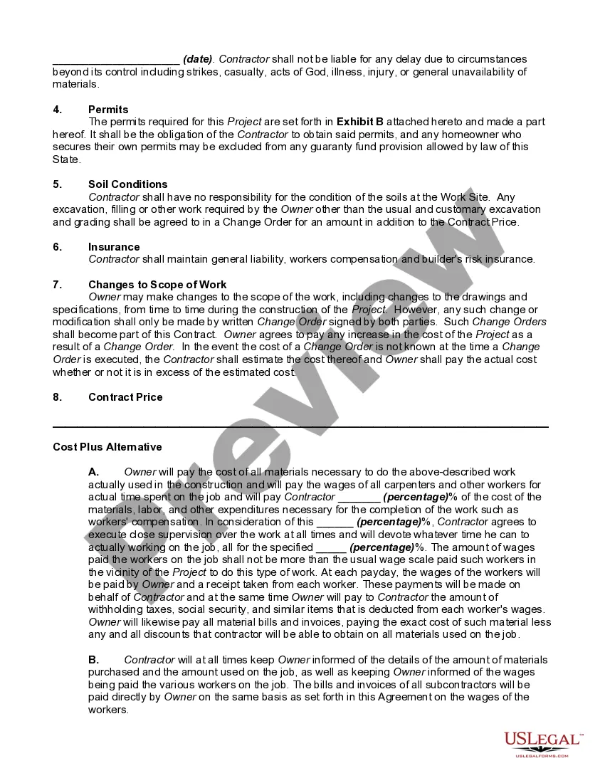 Preview Construction Contract for Bathroom Remodeling