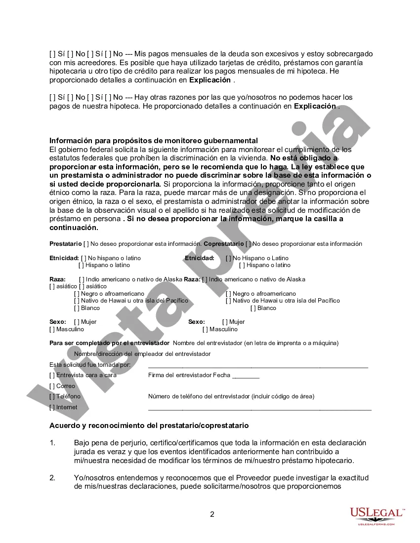 Get Declaración Jurada de Dificultades del Programa de Modificación Home Affordable Preview Declaración Jurada de Dificultades del Programa de Modificación Home Affordable