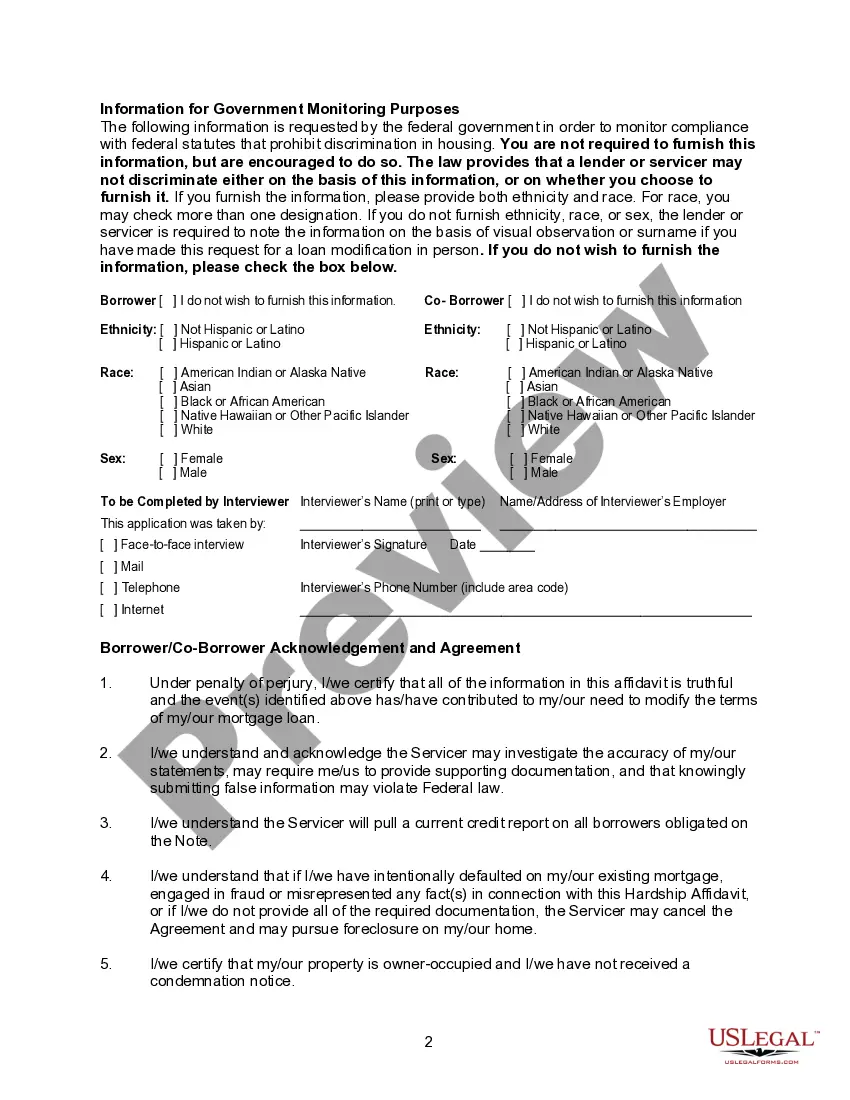 Get Home Affordable Modification Program Hardship Affidavit Preview Home Affordable Modification Program Hardship Affidavit