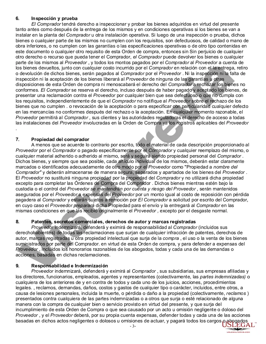 Preview Orden de Compra y Condiciones de Venta de Extrusiones de Aluminio