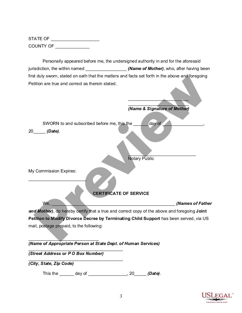 Joint Petition to Modify or Amend Divorce Decree of Father Agreeing to ...