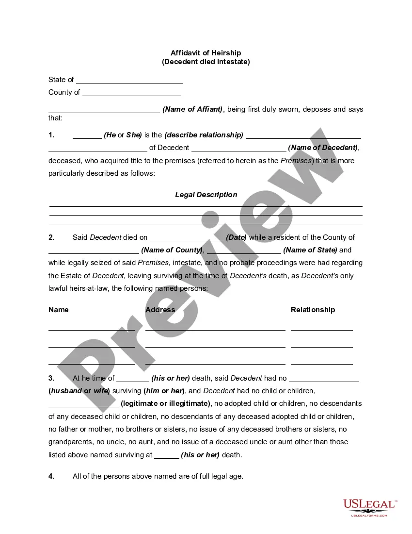 Affidavit Of Next Of Kin Sample Form Affidavit Of Nearest Kin Sample