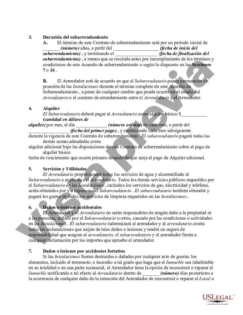 Preview Contrato de subarrendamiento de espacio de oficina