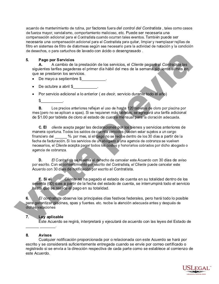 Preview Contrato Servicios Piscina - Autónomos