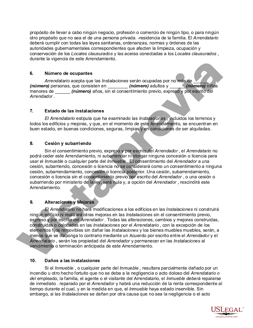 Preview Contrato de alquiler o arrendamiento de dúplex