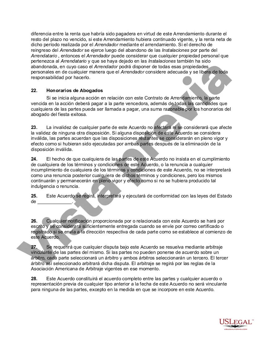 Preview Contrato de alquiler o arrendamiento de dúplex