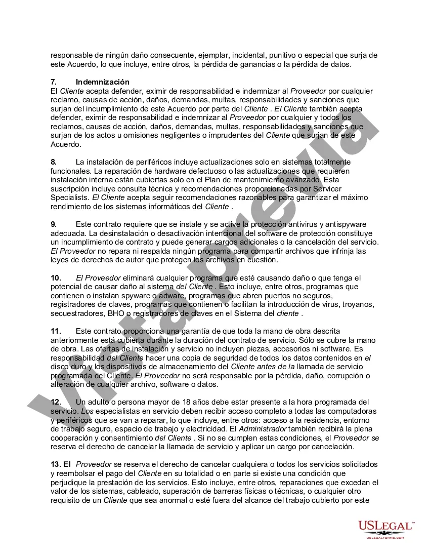 Preview Contrato de Mantenimiento de Computadores Personales