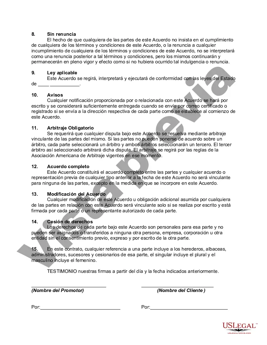 Preview Contrato y Acuerdo de la Rifa