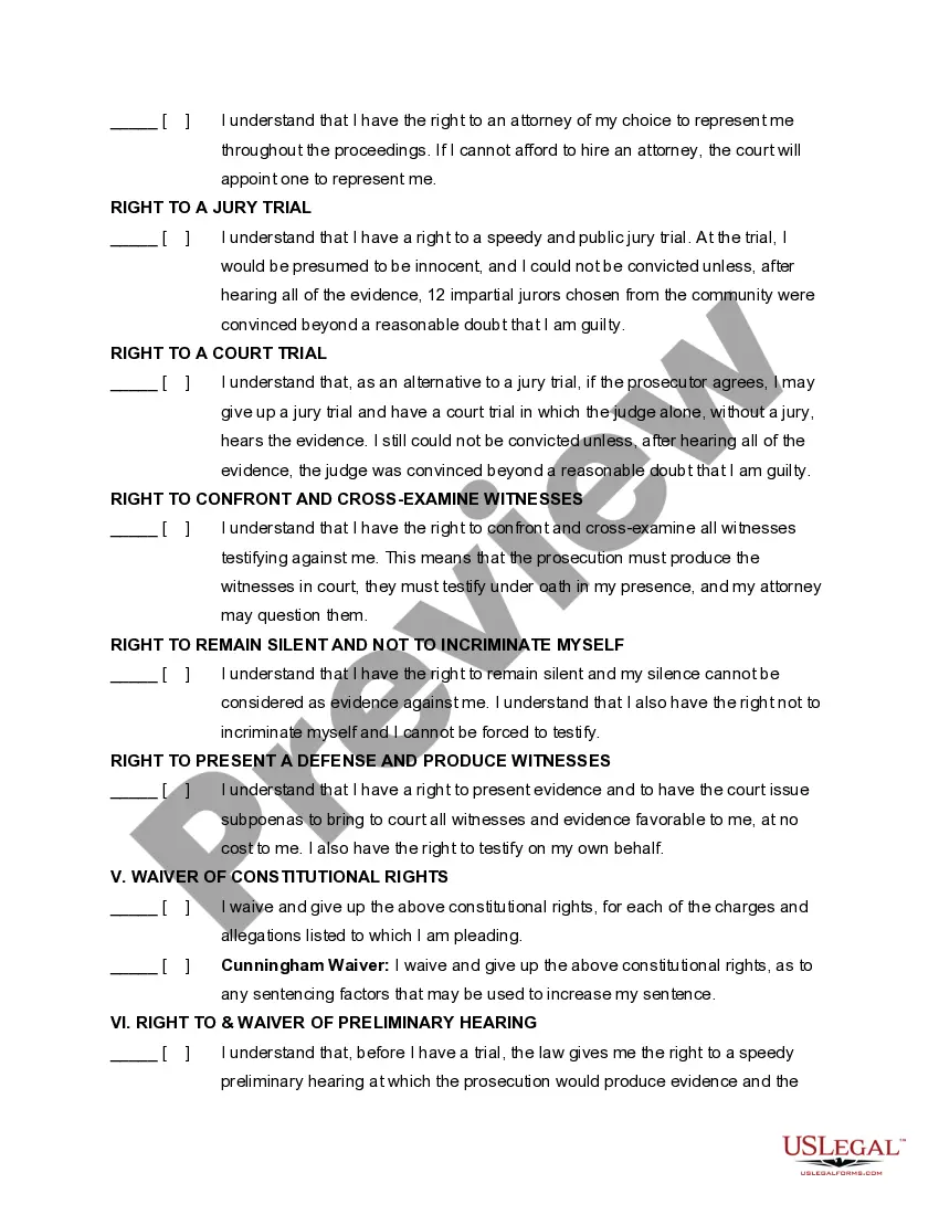 Get Plea Form with Harvey Waiver Preview Plea Form with Harvey Waiver