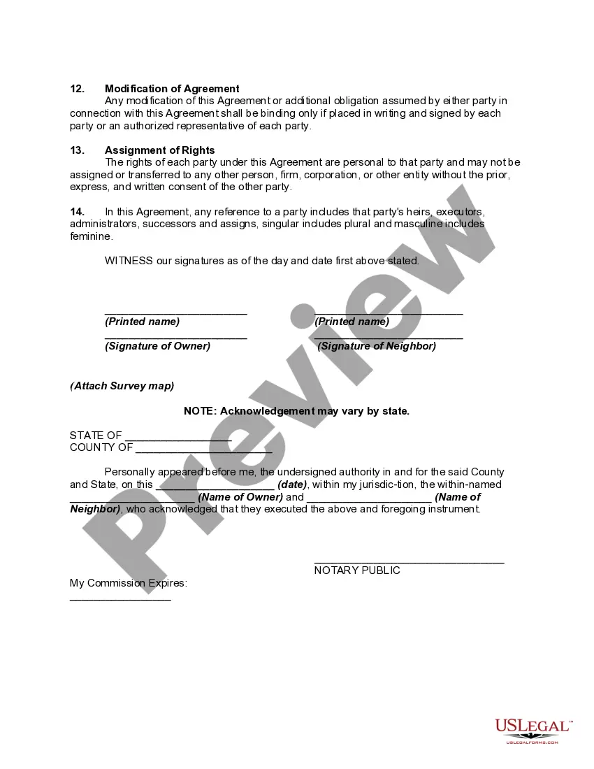 Get Boundary Line Agreement to Cure an Encroachment Preview Boundary Line Agreement to Cure an Encroachment