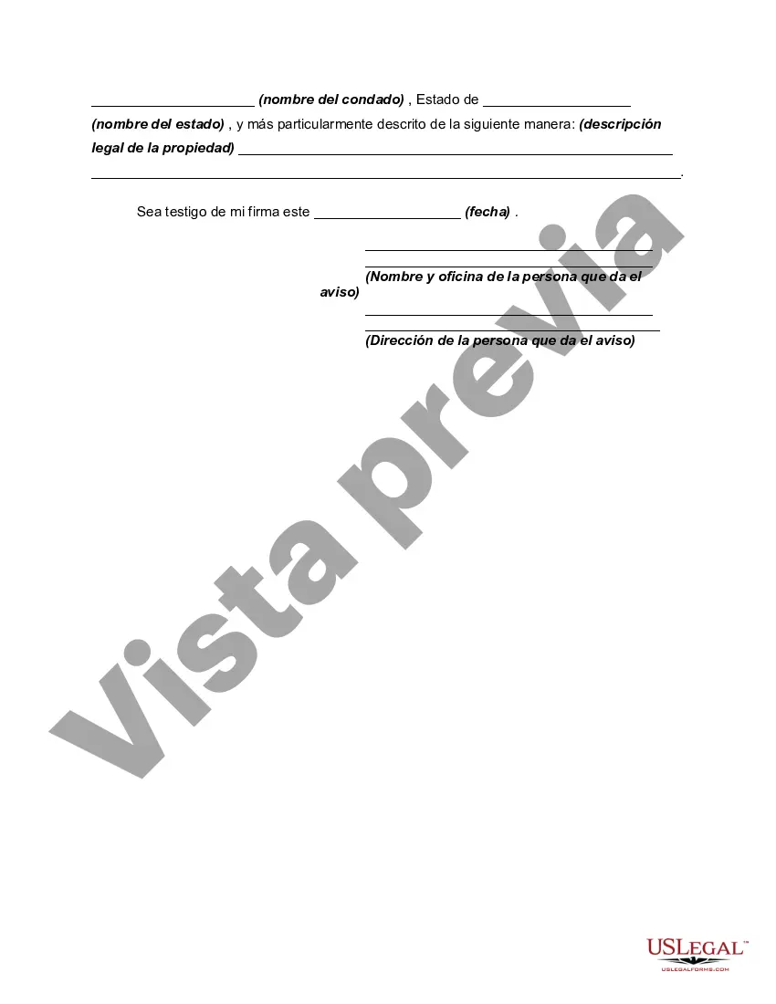 Preview Aviso de Venta de Ejecución Hipotecaria - Intención de Ejecución Hipotecaria