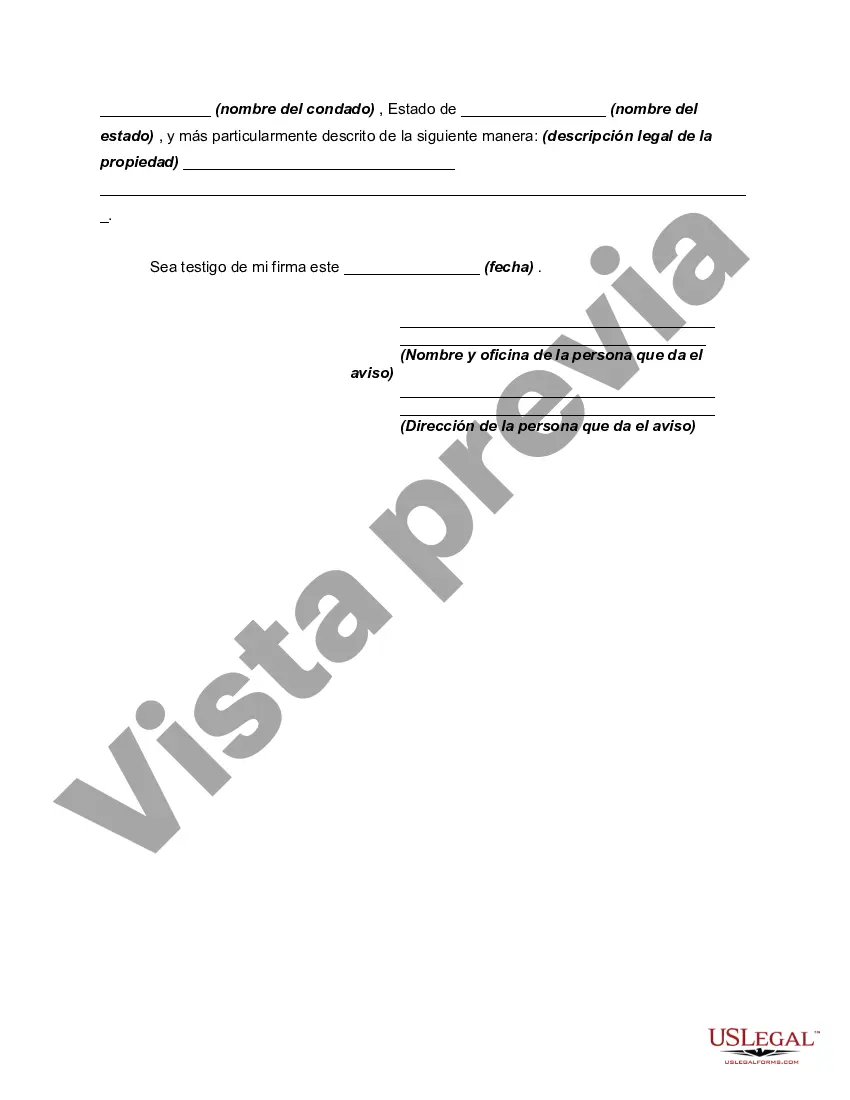 Preview Aviso de Incumplimiento y Elección de Venta - Intención de Ejecución Hipotecaria