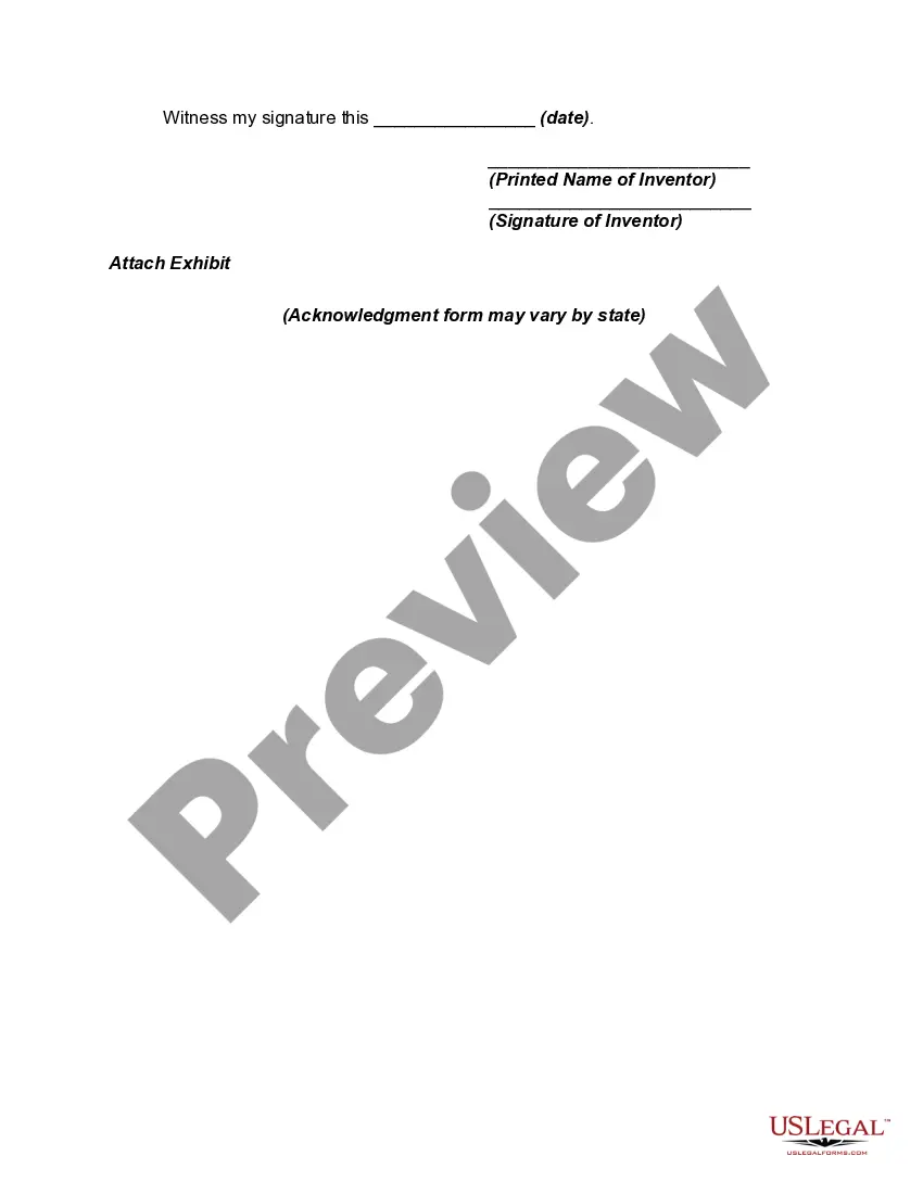 Preview Assignment of Pending Application by Sole Inventor - Paris Convention
