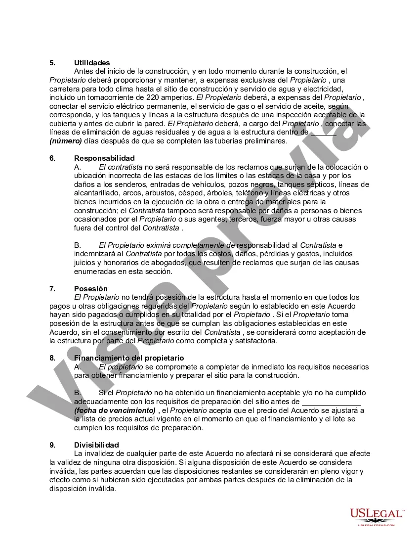 Preview Contrato o Convenio para la Construcción de una Residencia o Vivienda