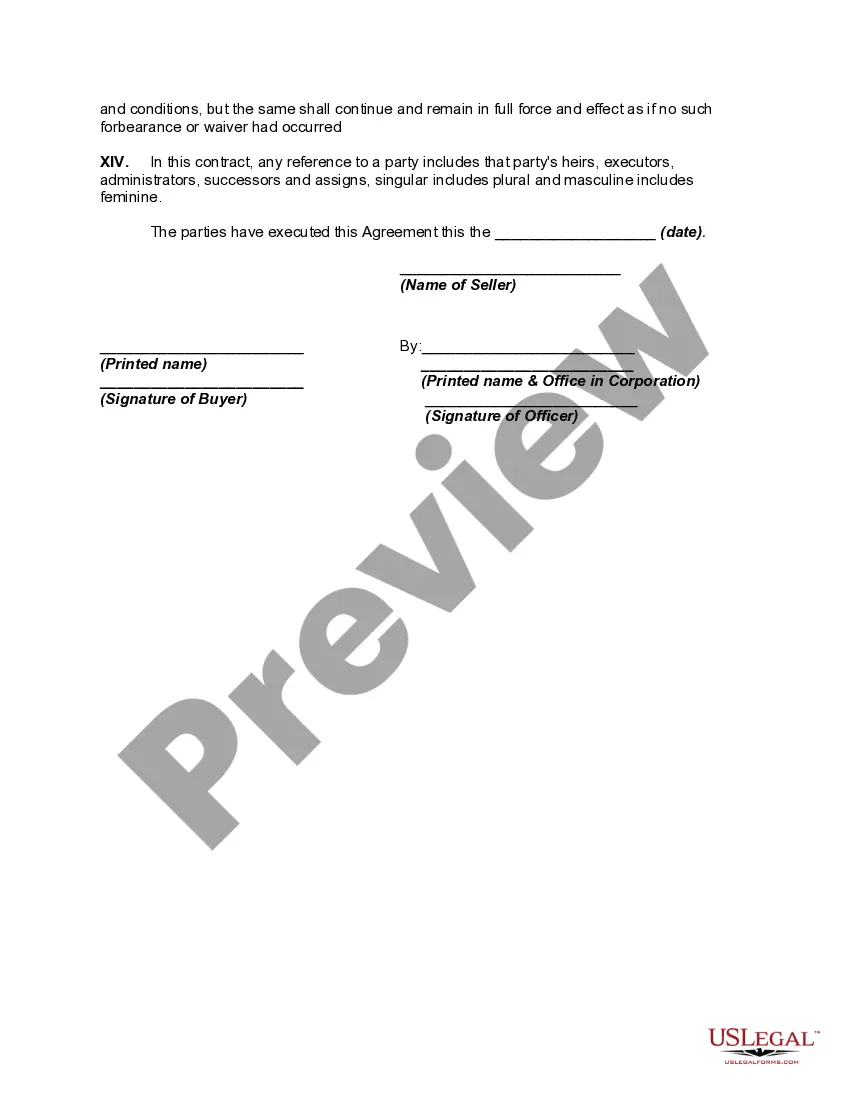 Preview Security Agreement for Retail Installment Sale of Automobile, Car or Motor Vehicle
