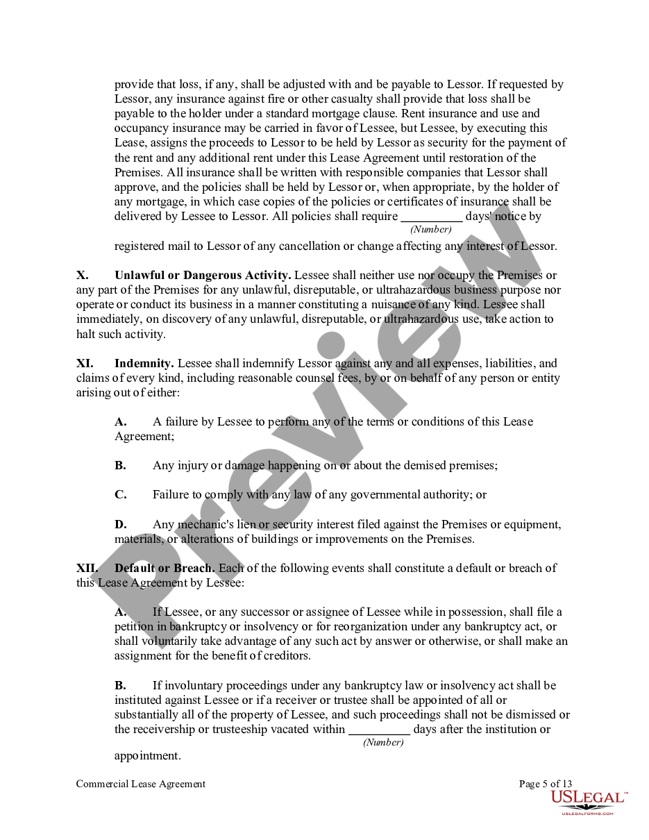page 4 Commercial Lease Agreement with Option to Renew and Right to Make Alterations preview
