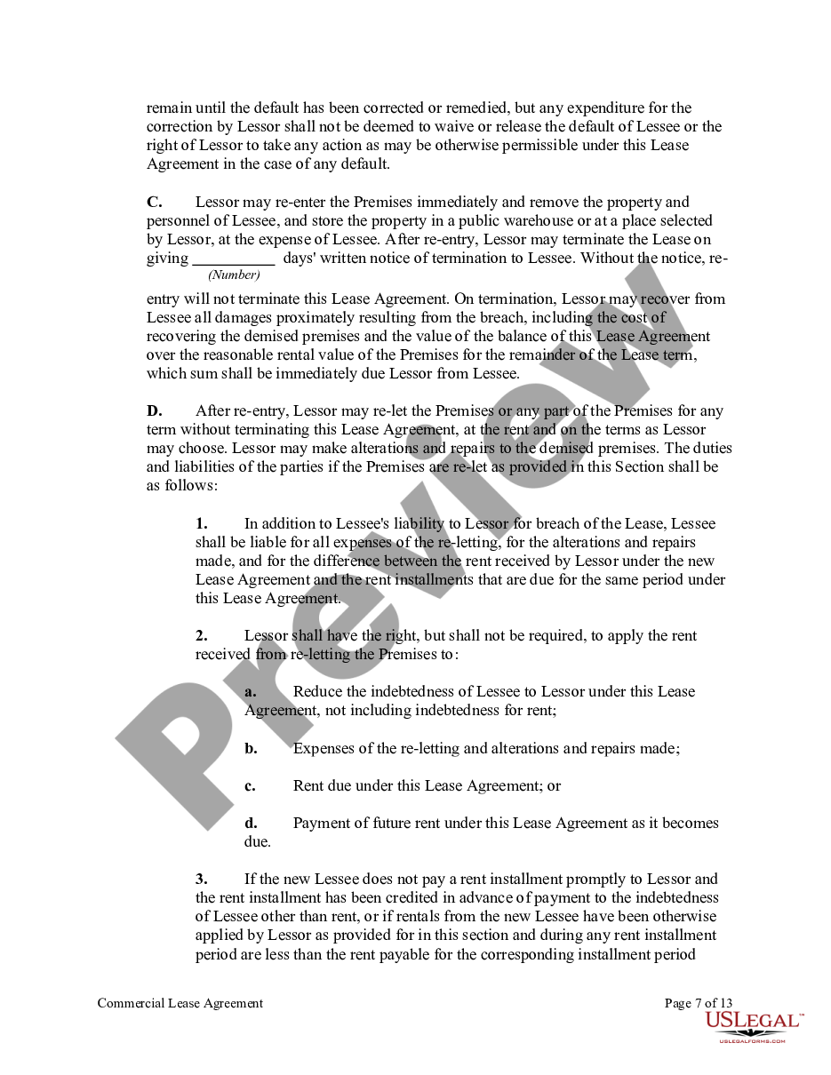 page 6 Commercial Lease Agreement with Option to Renew and Right to Make Alterations preview