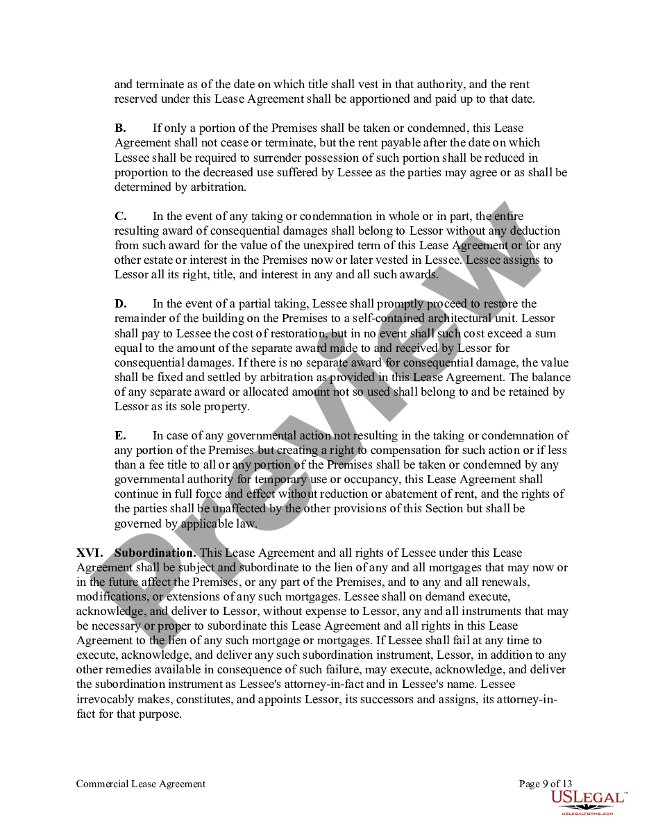 page 8 Commercial Lease Agreement with Option to Renew and Right to Make Alterations preview