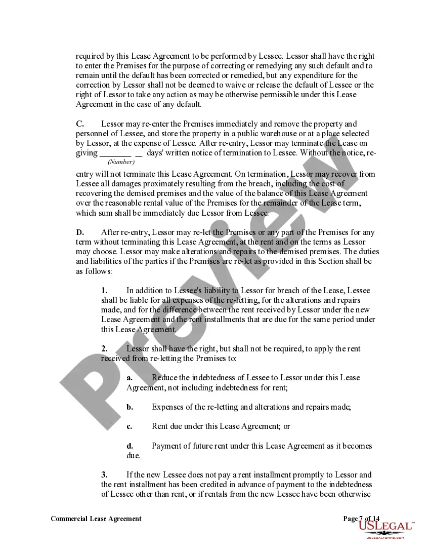 Preview Commercial Lease Agreement with Option to Renew and Right to Make Alterations