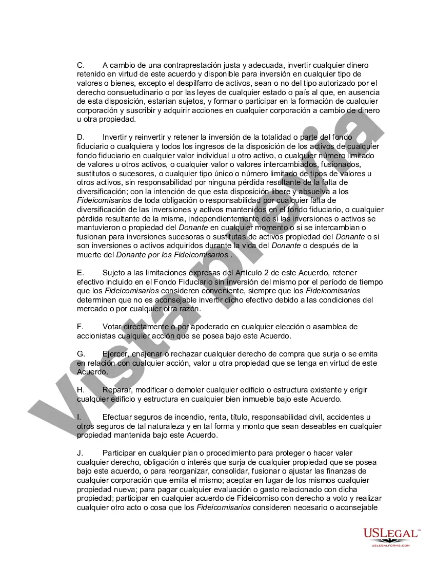 Preview Fideicomiso de residencia personal