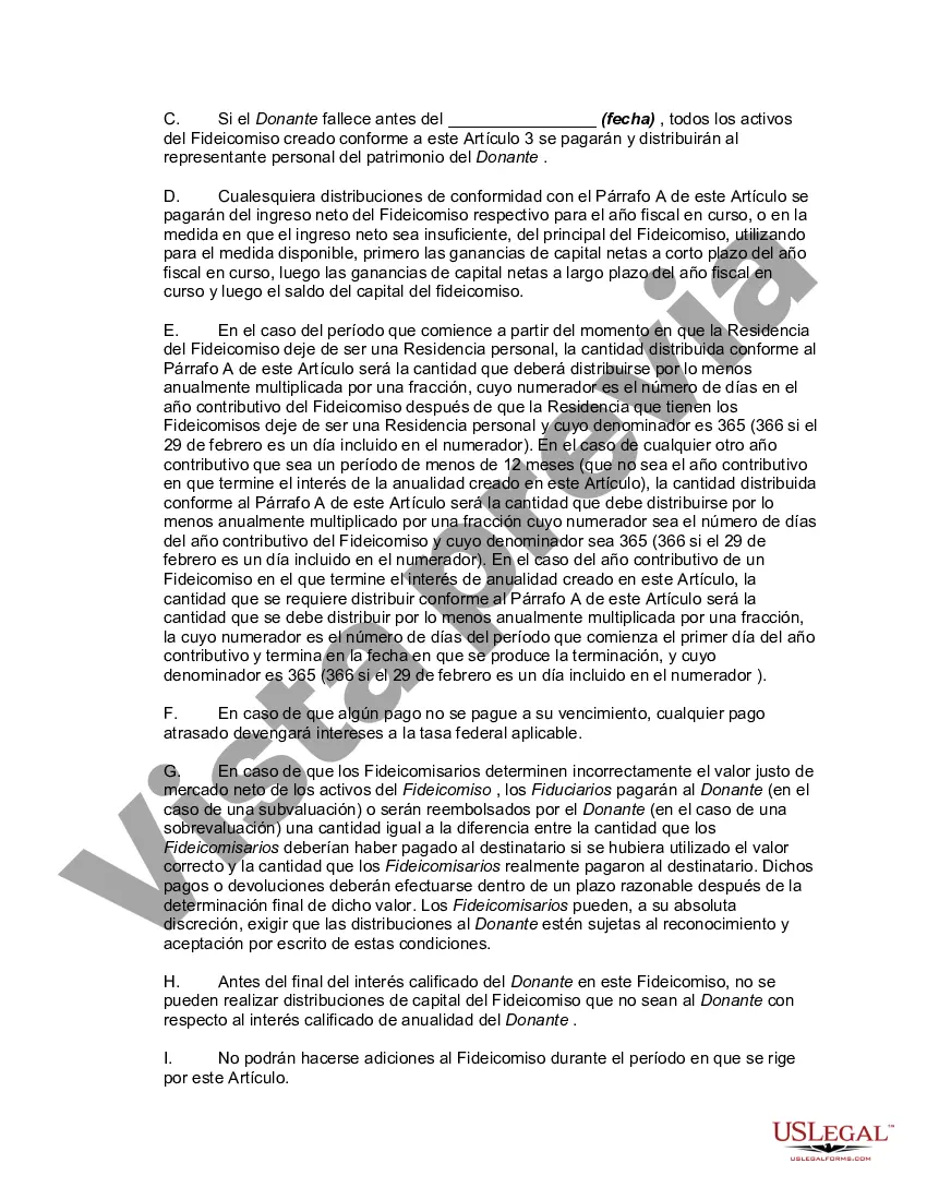 Preview Fideicomiso de residencia personal