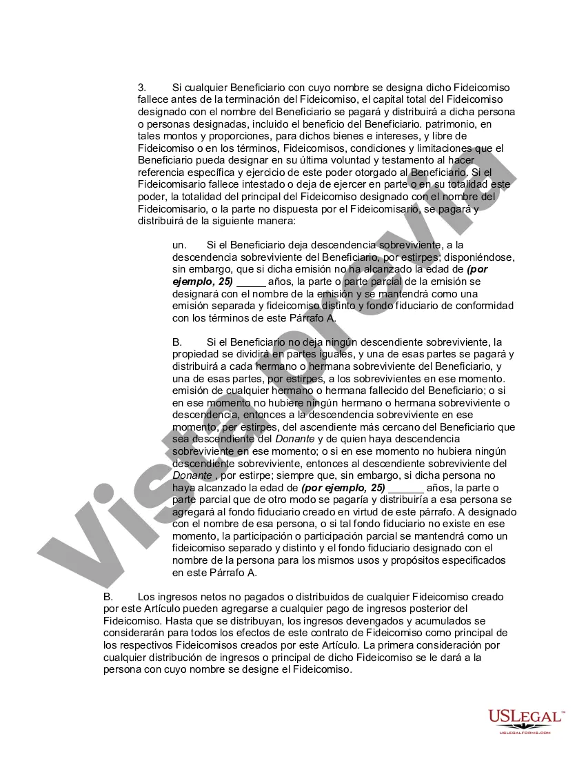 Preview Fideicomiso de residencia personal