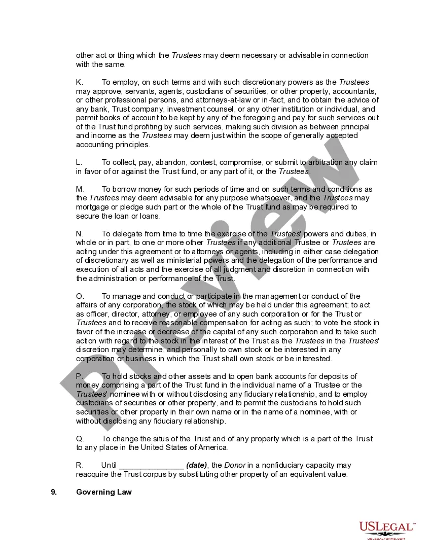 Preview Personal Residence Trust