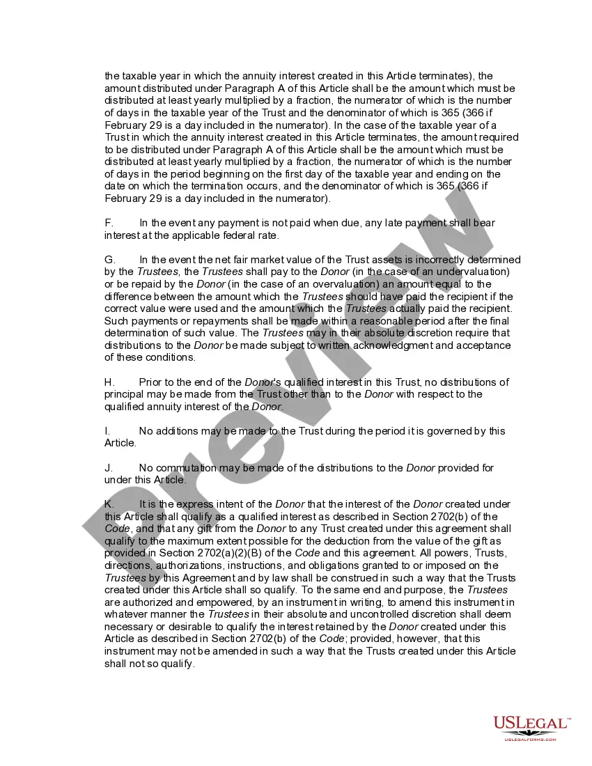 Preview Personal Residence Trust