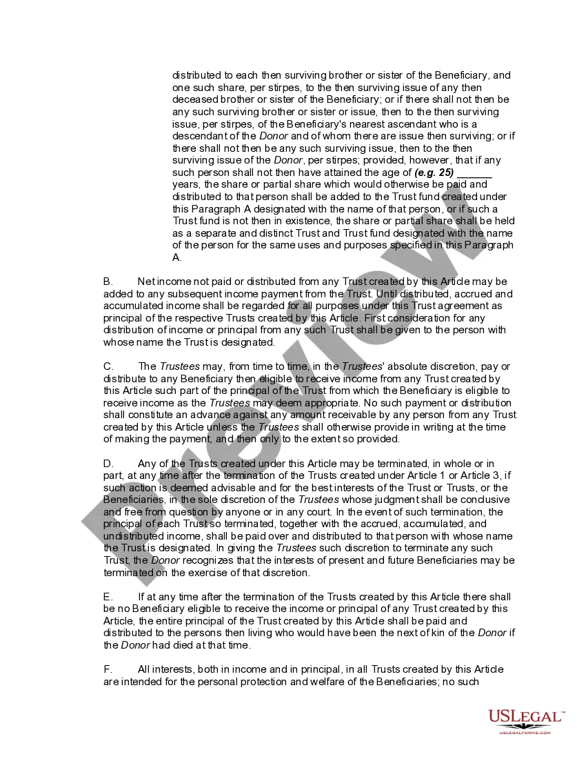 Preview Personal Residence Trust