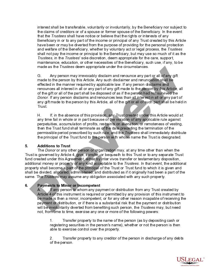 Preview Personal Residence Trust