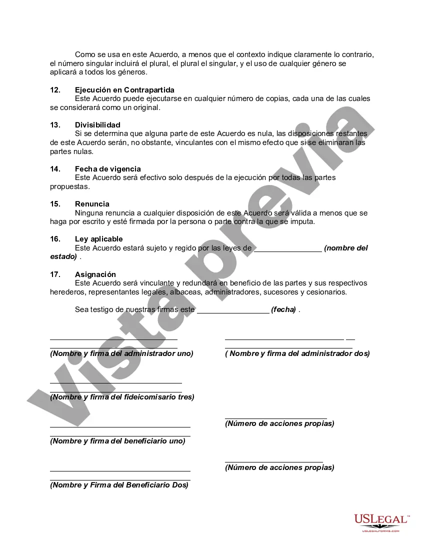 Preview Acuerdo de Fideicomiso de Votación