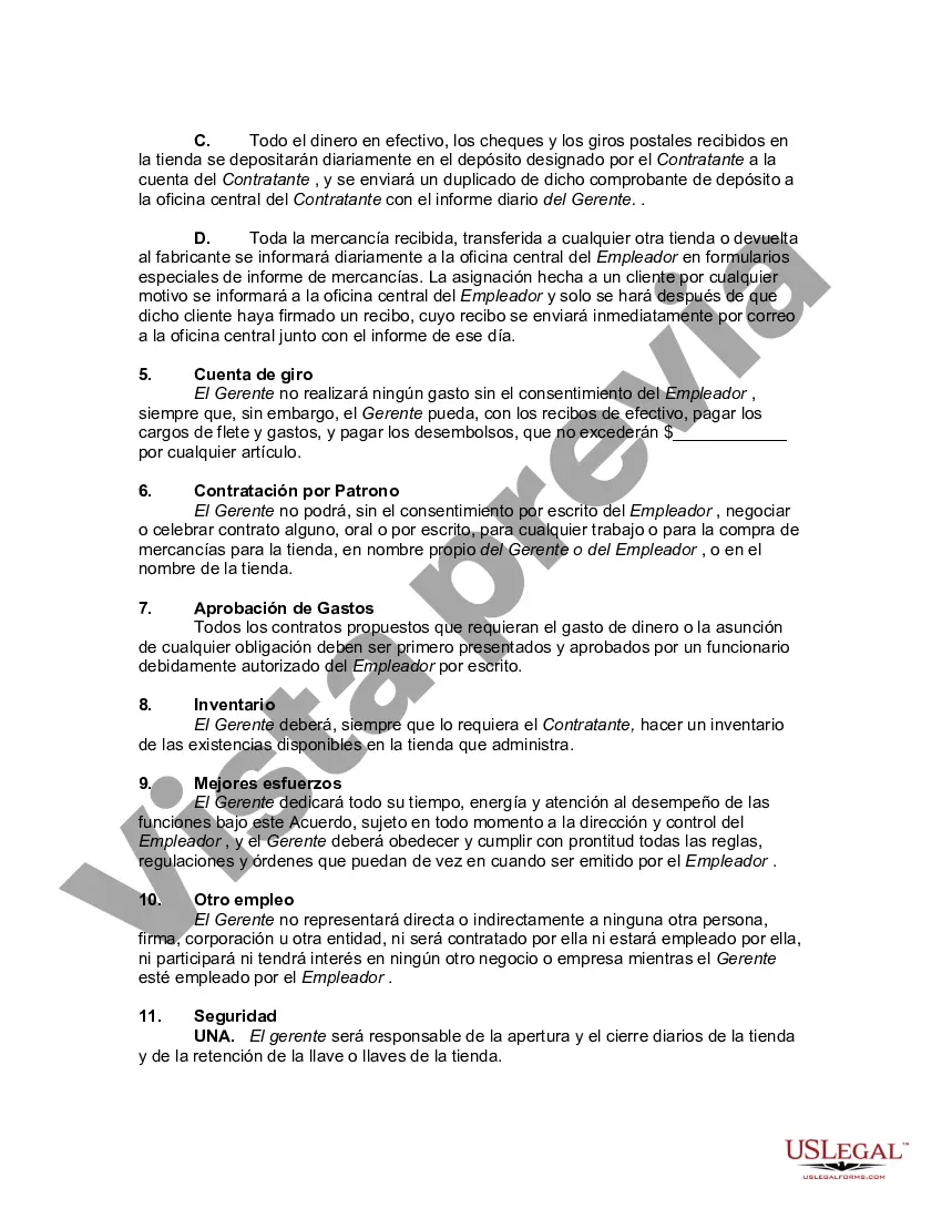 Preview Acuerdo Laboral con Gerente General de Cooperativa de Comestibles Minoristas