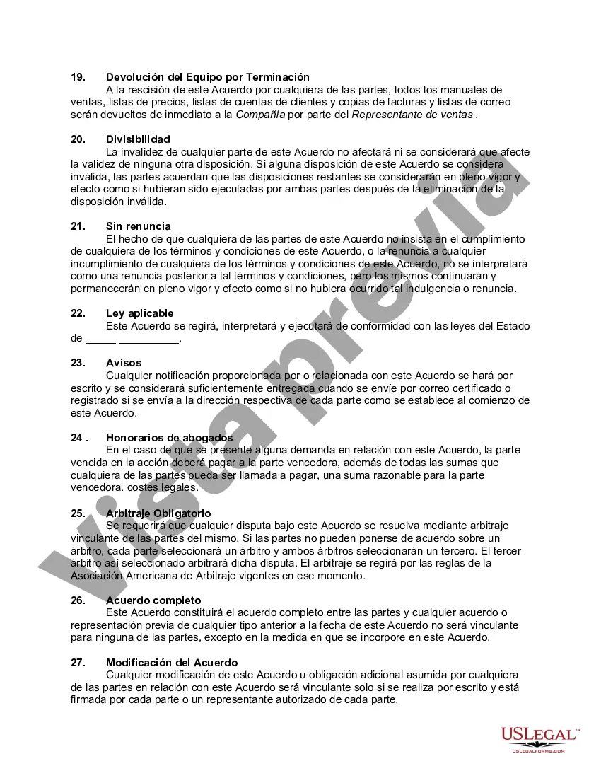 Preview Acuerdo entre representante de ventas y revista para vender publicidad