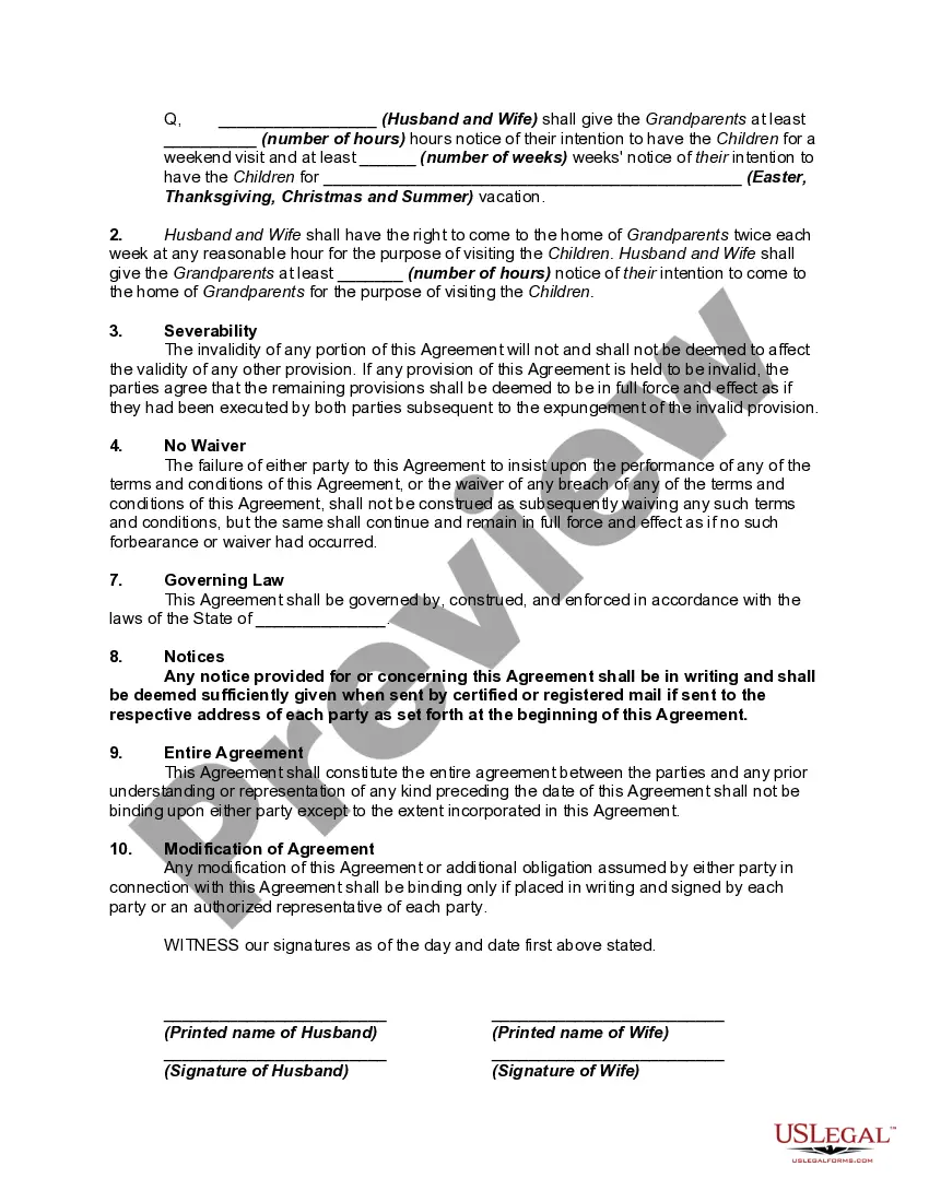 Get Agreement to Give Temporary Custody of Children to Grandparents Preview Agreement to Give Temporary Custody of Children to Grandparents