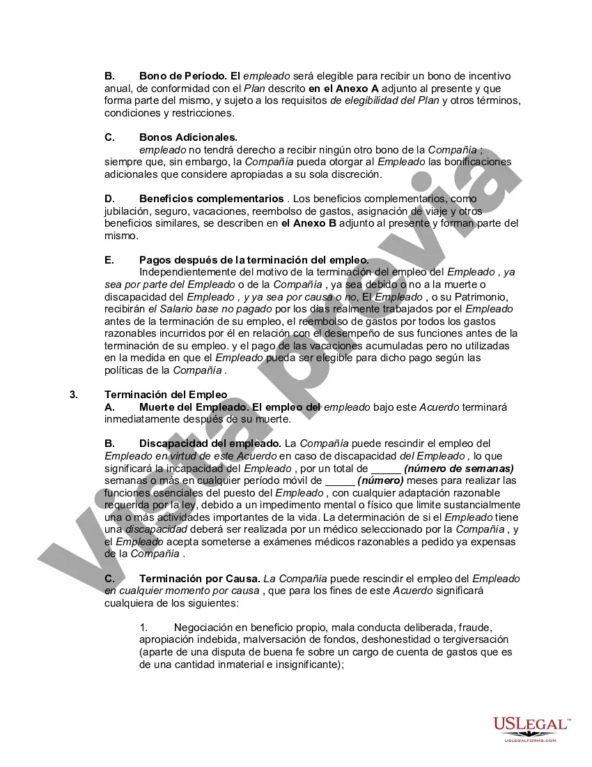 Preview Acuerdo de Empleo con Director de Operaciones de Tiendas de Comestibles Minoristas