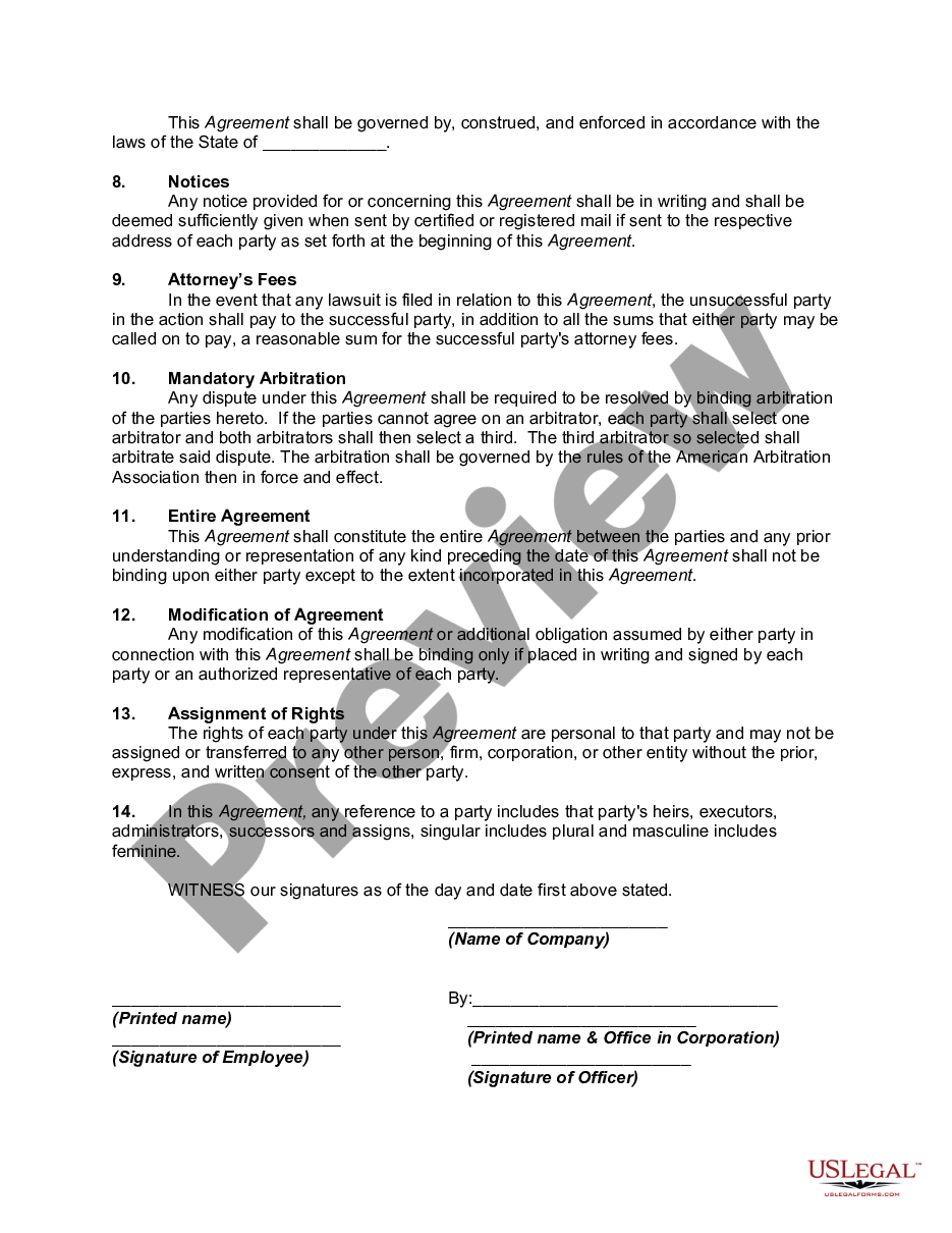 page 3 Employment Agreement with Chief Operating Officer of Retail Grocery Stores preview