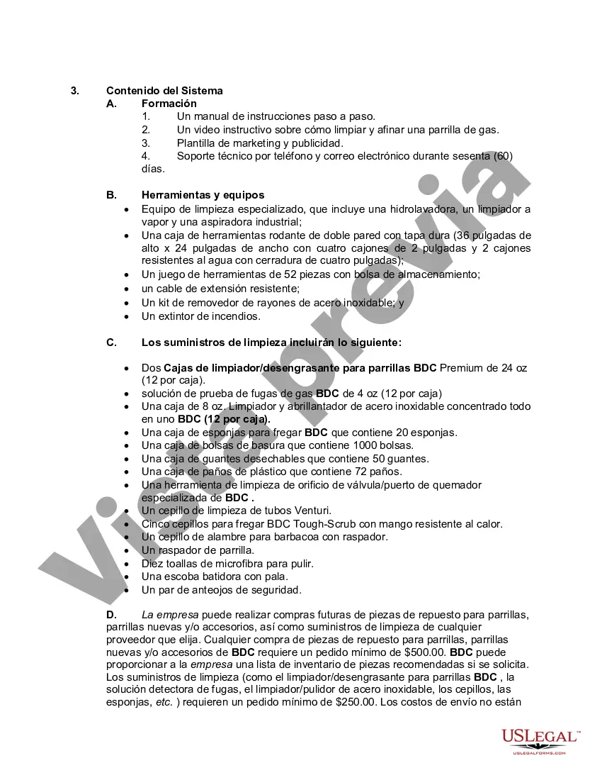 Preview Acuerdo de Desarrollo de Negocios - Limpieza y Reparación de Barbacoas a Domicilio