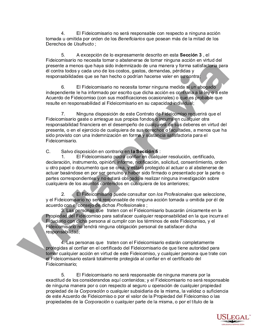 Preview Acuerdo de liquidación de fideicomiso