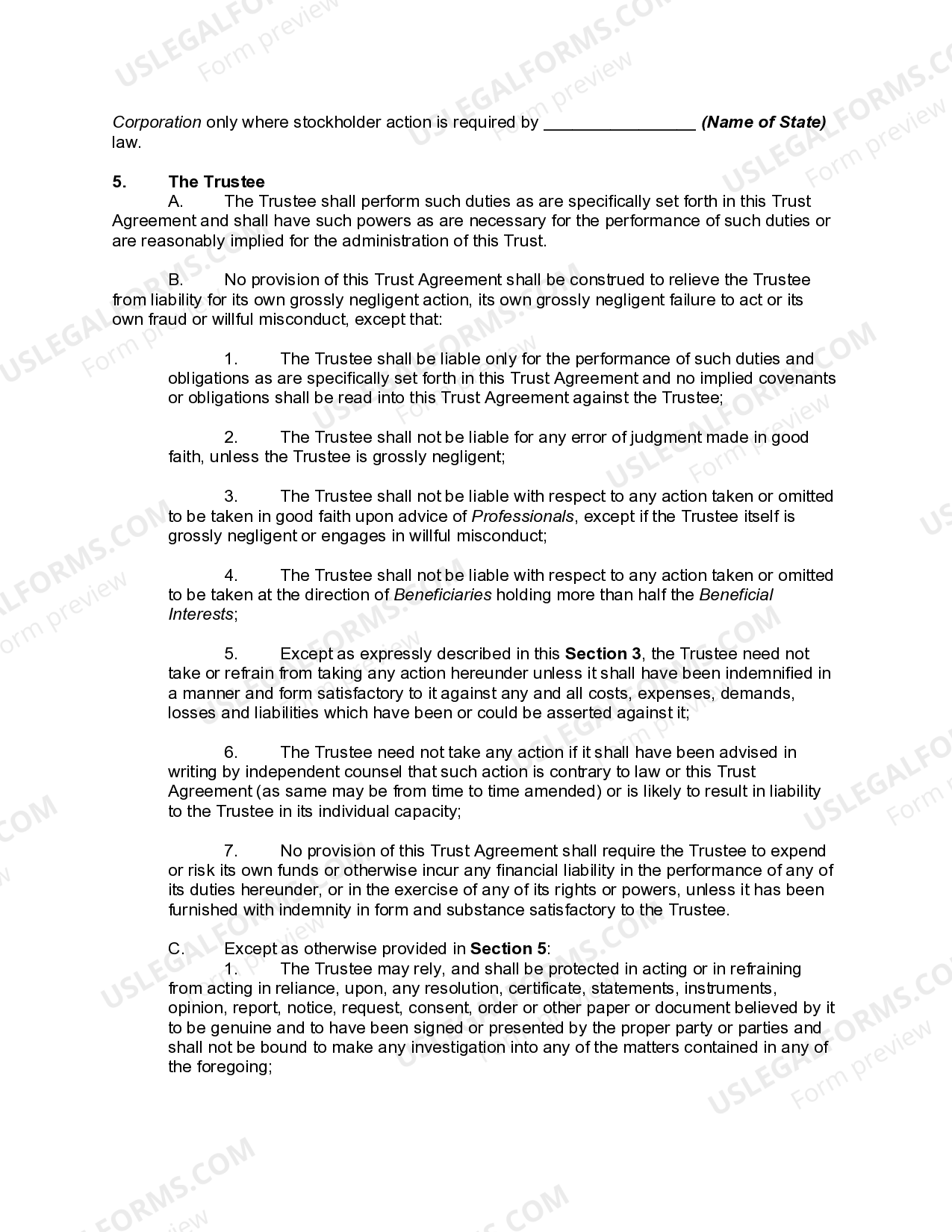 Arkansas Liquidating Trust Agreement Liquidating US Legal Forms