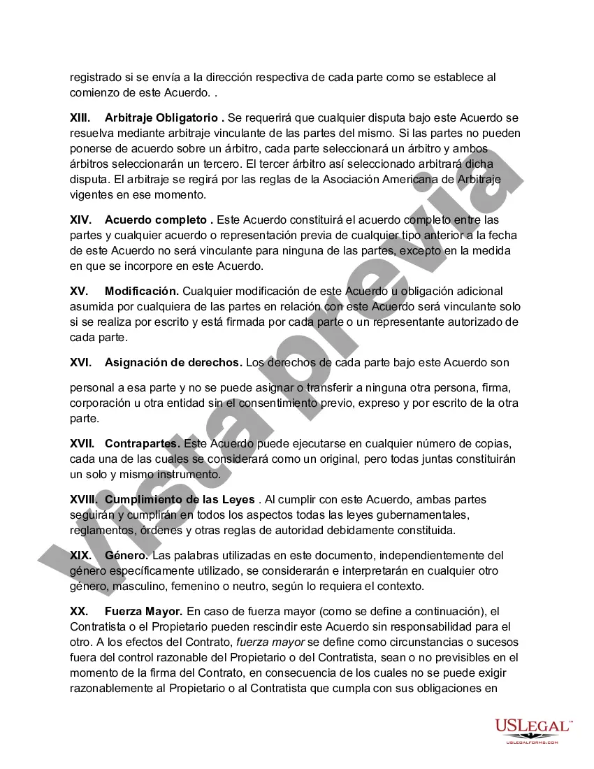 Preview Contrato de Construcción para Mejoras de Vivienda