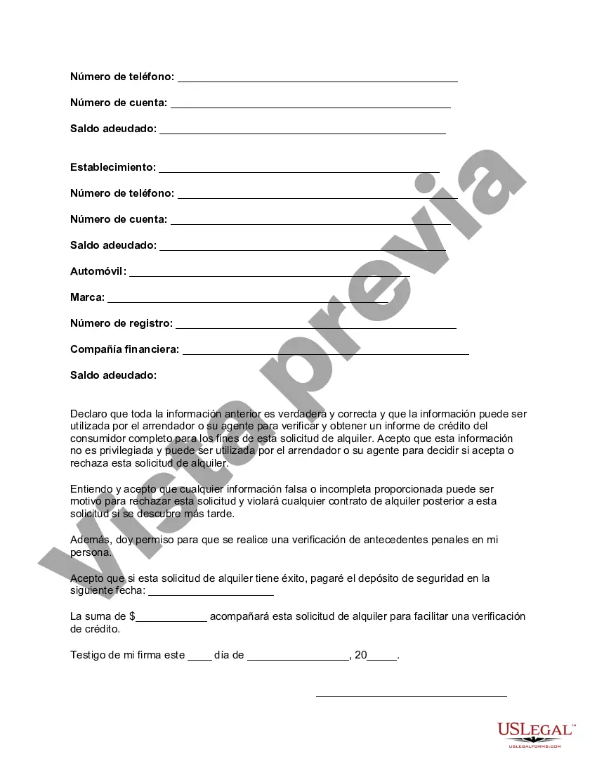 Preview Solicitud de Alquiler de Apartamento